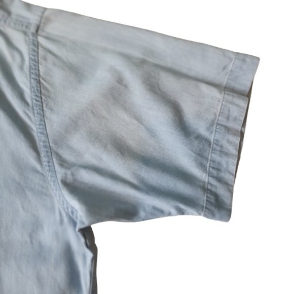 Chest 50-52" Collar 41-42cm Denim Short Sleeve Shirt - Picture 5 of 11